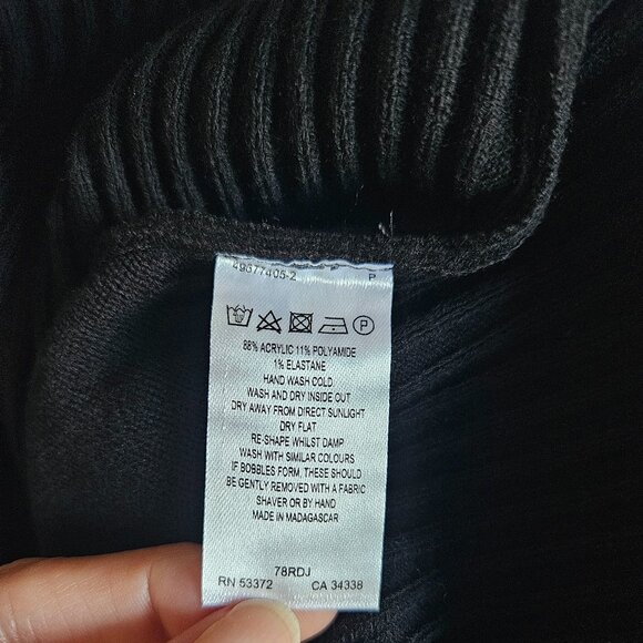 French Connection Soft Rollneck Sweater - Black Size L - Picture 6 of 11